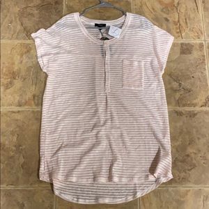 Never been worn pink stripe casual top!